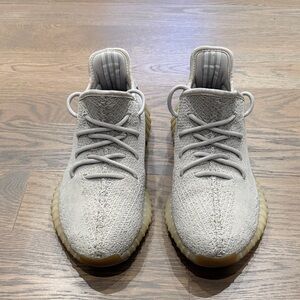 Mens Yeezy Adidas Boost Knit Sneakers with Tan Sole